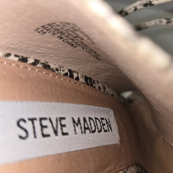 Steve Madden Waarner Women's Snakeskin Ultra High Stiletto Heel Mules Size 8.5 - Picture 9 of 13